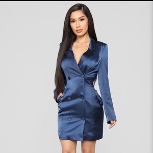 Satin Blazer Dress